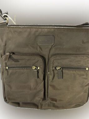Eddie Bauer Men's Brown Crossbody Organizer Bag